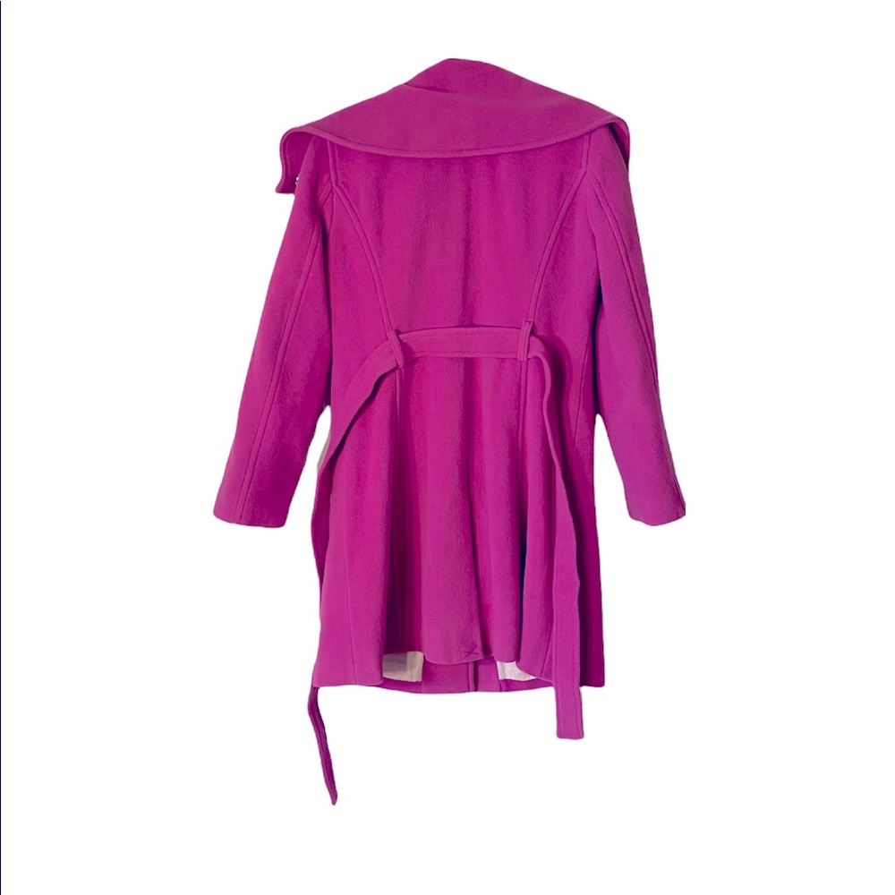 Coach Angora Wool Fuschia Coat Size L - Picture 4 of 13